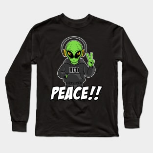 ALIEN PEACE IMAGE Long Sleeve T-Shirt